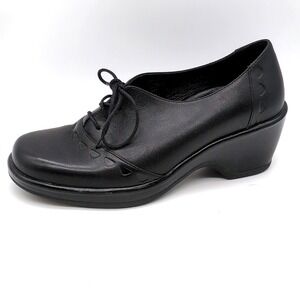 Dansko Shoes Womens Black EUR 38 Leather Oxfords Lace Up Walking Comfort